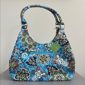 Large Hobo Bag in Bali Blue with Magnetic Closure